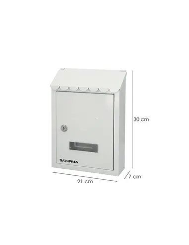 Wolfpack exterior mailbox residence white 205 x 300 x 70 mm