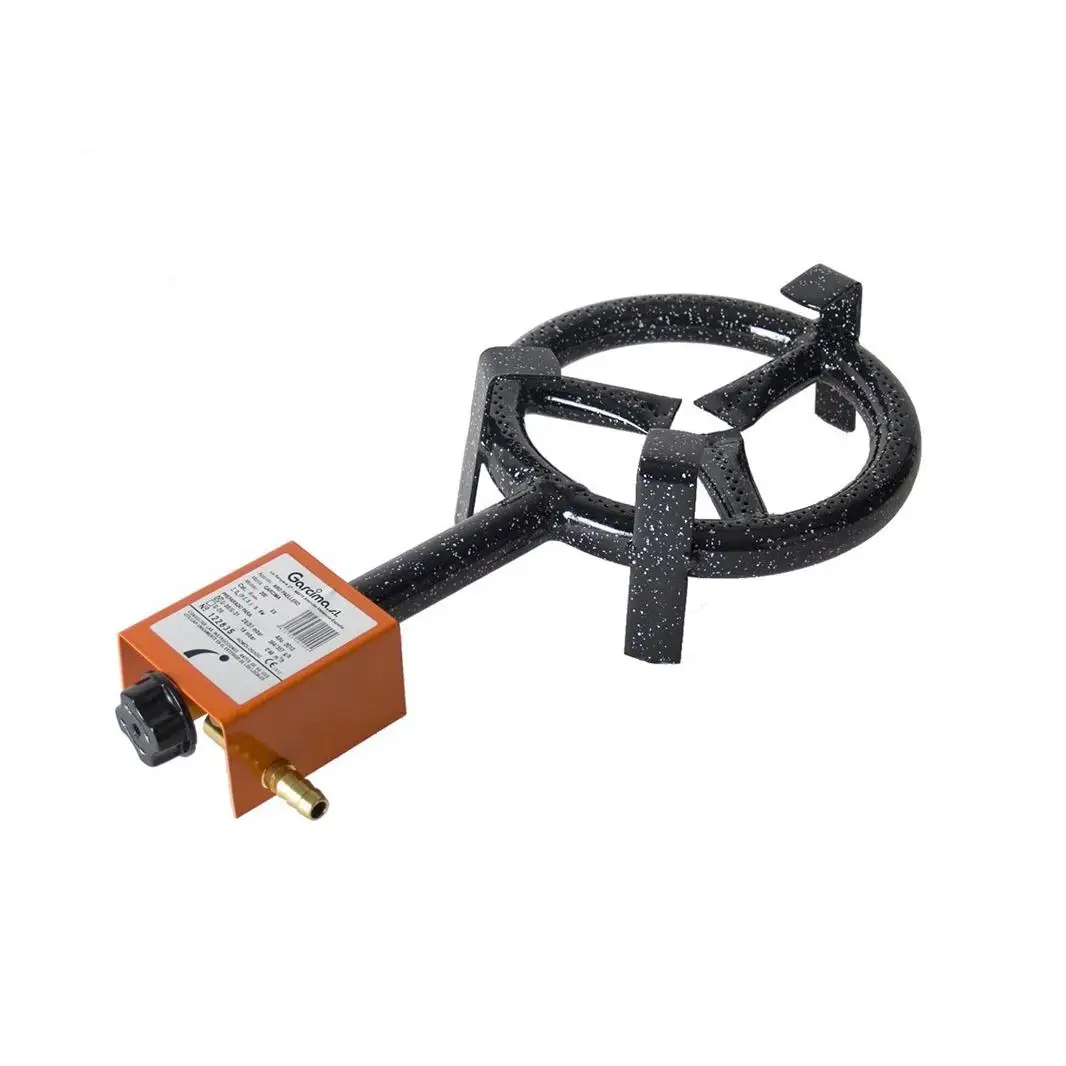 Gerimport Paellero de gas Modelo 200 con diámetro de 20 cm y mando regulador para uso exterior