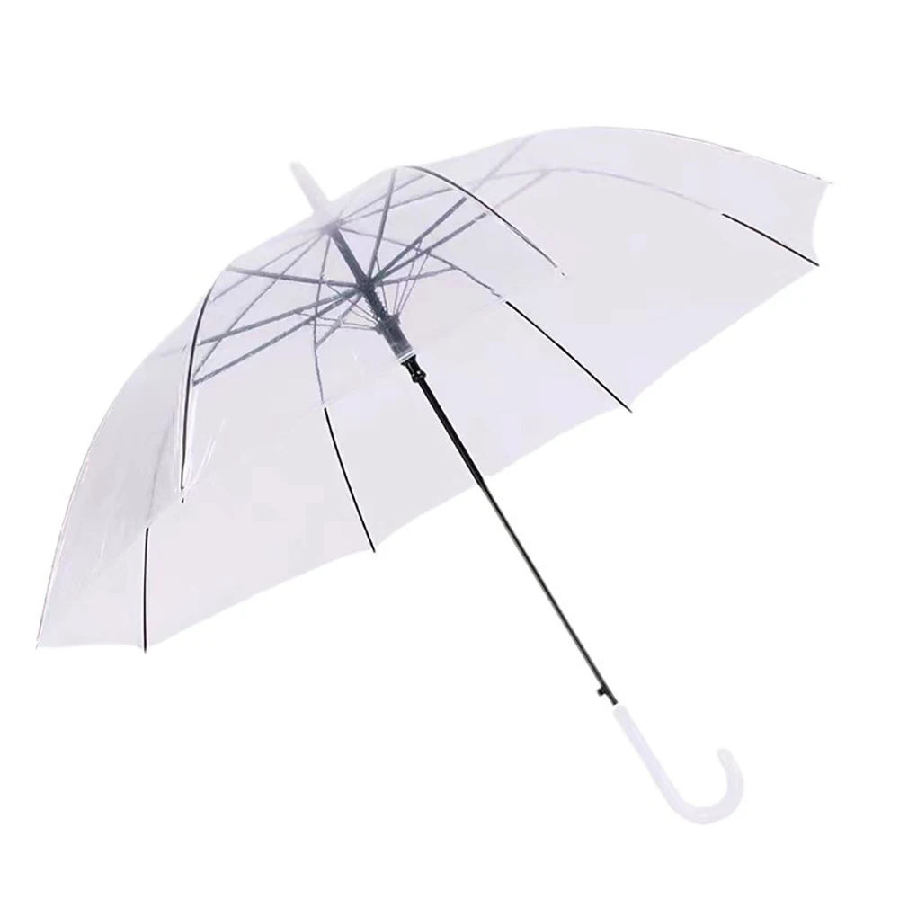 Paraguas transparente infantil y juvenil, diseño clásico tipo burbuja, Sombrilla totalmente transparente para máxima visibilidad, ligero y resistente, ideal para lluvia y uso diario, dos tamaños