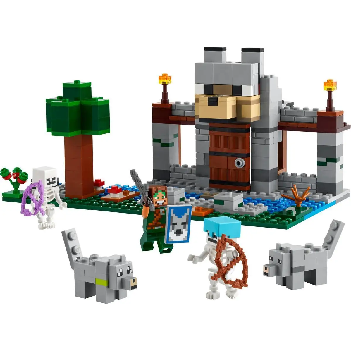 LEGO 21261 Minecraft: The Wolf Fortress Building Set, 312 pieces, includes a wolf tamer and skeletons for ages 8+, perfect for Minecraft fans to enjoy creative play and imaginative battles in the forest. #2