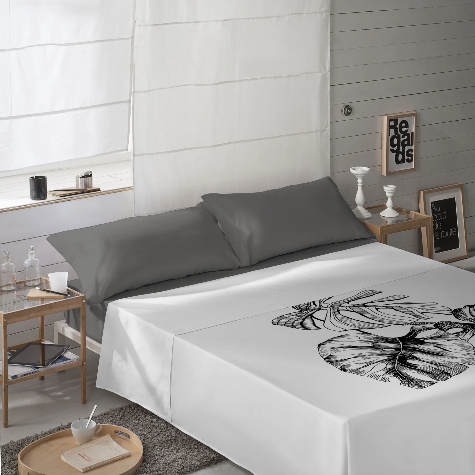 ICEHOME - Juego de Sábanas Estampado 2/3 Piezas - Algodón Extra Suave - Fabricado en España - Cama 90/135/150/180 - KATA