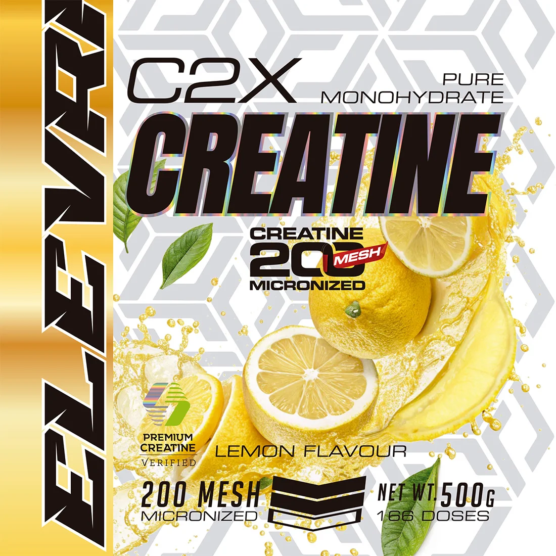 ELEVRA | Creatina en Polvo 500g Sabor LIMON/NEUTRO/PIRULETA  | 100% Monohidrato de Creatina Micronizada | No Incluye Dosificador | Sin Añadidos y Libre de Contaminantes | No-GMO, Vegano, Sin Gluten