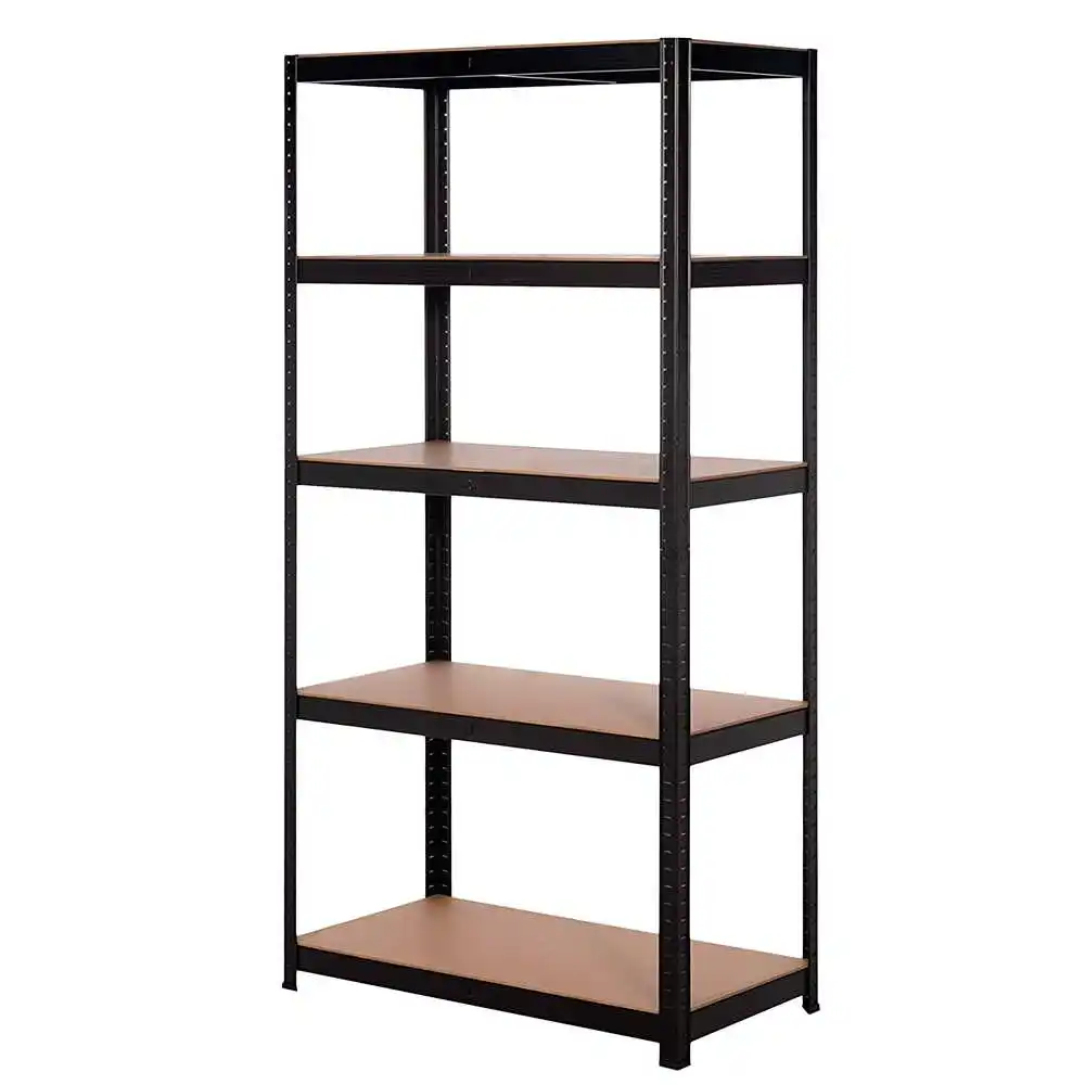 Ociodual Black Galvanized Metal Shelving 875kg 5 Shelves 180 X 90 X 40cm Ideal for Multipurpose Garage Divisible Storage Without Screws