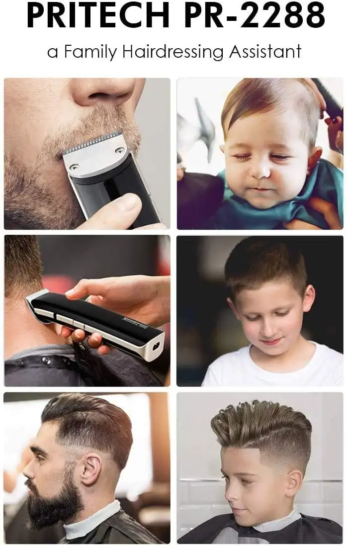 Wireless Hair Short Machine, PRITECH PR-2288, Rechargeable Professional Itrimmer Beard Machine