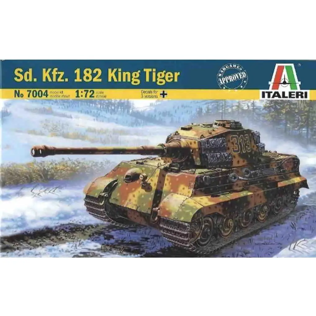 Italeri king tiger - version 1/72 - german tank second world war - kit for wargames