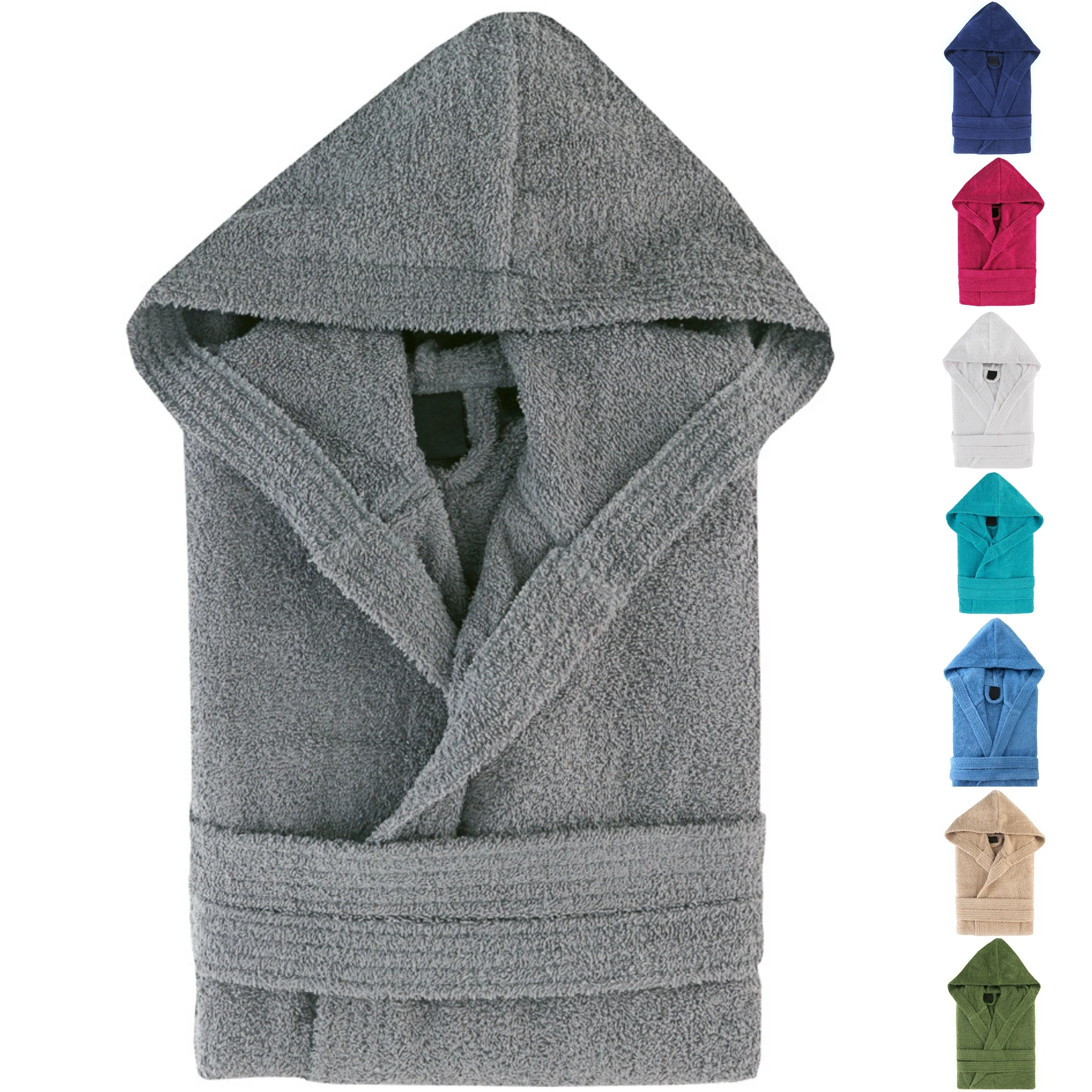 Novotextil Albornoz Mujer y Hombre Ducha de 100% Algodón Cardado Premium 450gr/m2 Unisex - Ultra Suave y Absorbente, Albornoz de Baño Secado Rápido Ideal para Spa, Piscina y Gimnasio