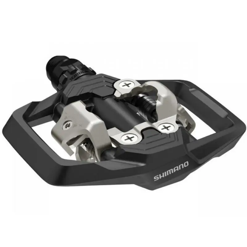 SHIMANO | Pedales De Mtb ME700 - Pedales de montaña shimano Deore, modelo ME700 Pedal de recorrido SPD con mejor control de la bicicleta para un ciclismo por pistas dinámico.  La plataforma ancha de