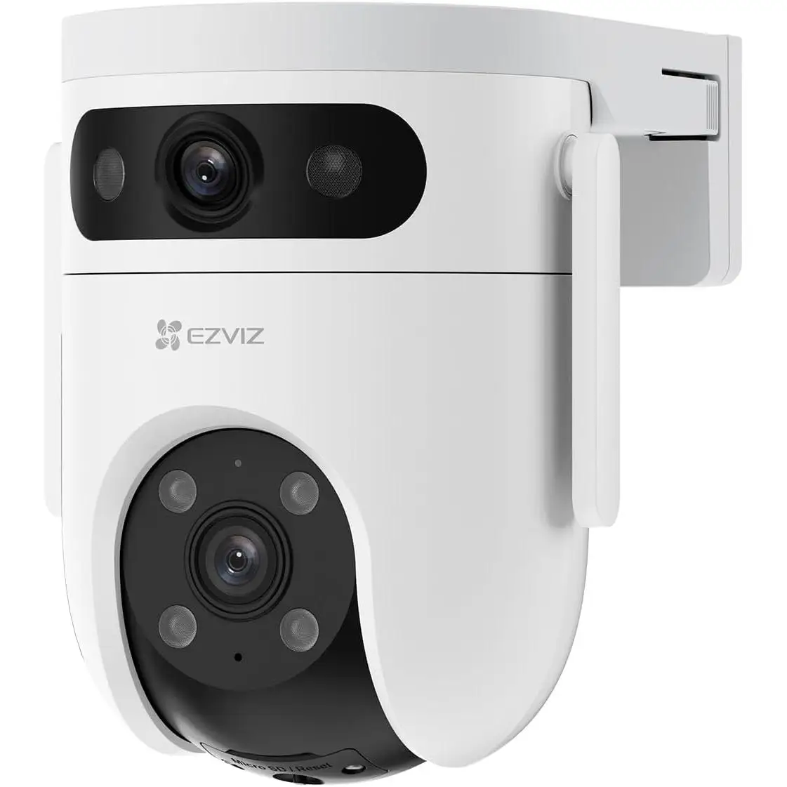 EZVIZ H9C 3K +3K Cámara de Vigilancia WiFi Exterior con Doble Lente 5MP+5MP, Visión 360°, Visión Nocturna en Color, Detección Inteligente de Personas y Vehículos, Seguimiento Automático, Audio