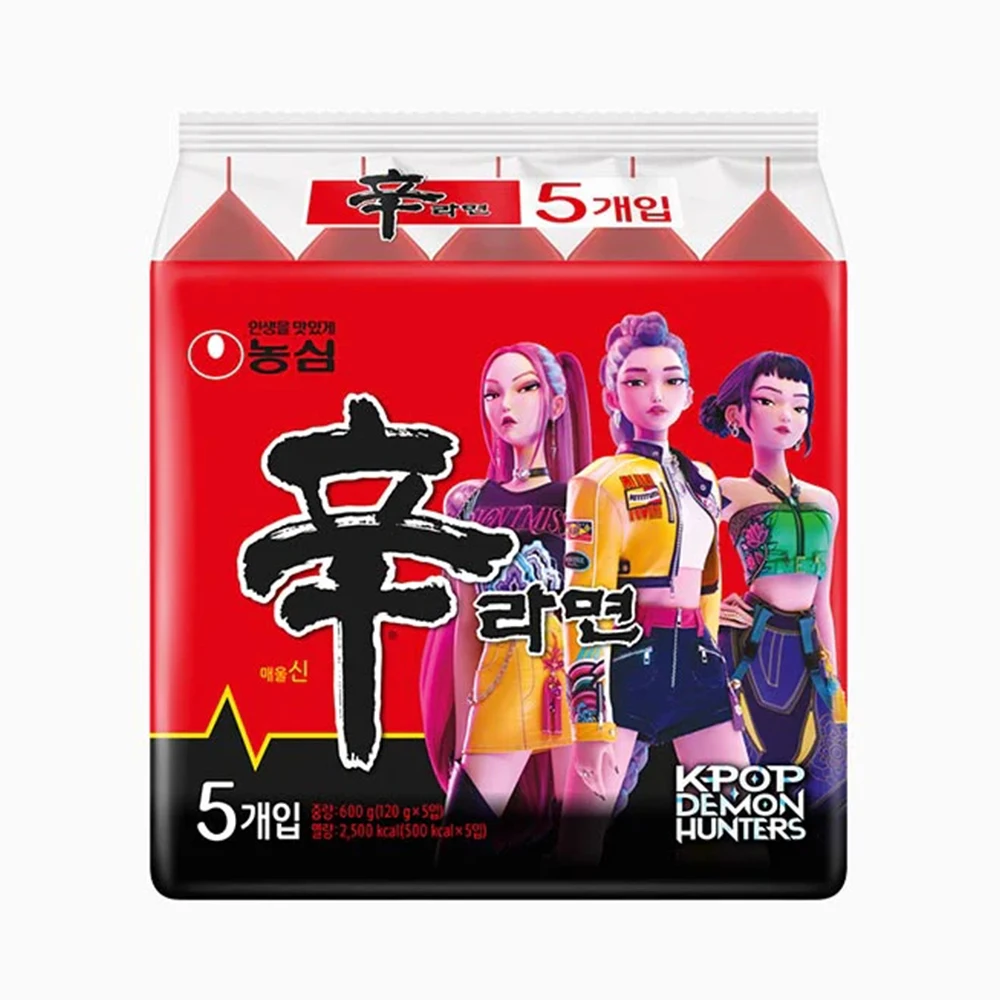 Shin Ramen K-Pop 120 g – Fideos Instantáneos Coreanos Picantes | Edición Especial K-Pop Demon Hunters (Rumi, Mira y Zoey) | Sabor Intenso, Auténtico K-Food