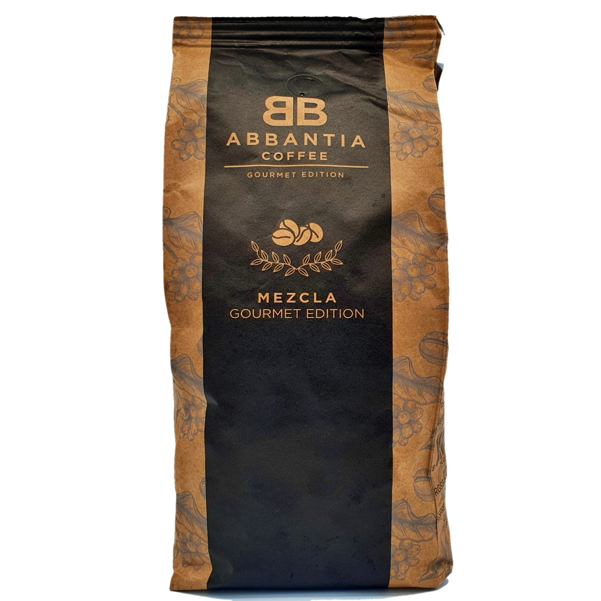 Cafe en Grano Tostado Abbantia Gourmet Edition Kilo - Mezcla 80/20 - 1 Kg - Café Especialidad Gourmet