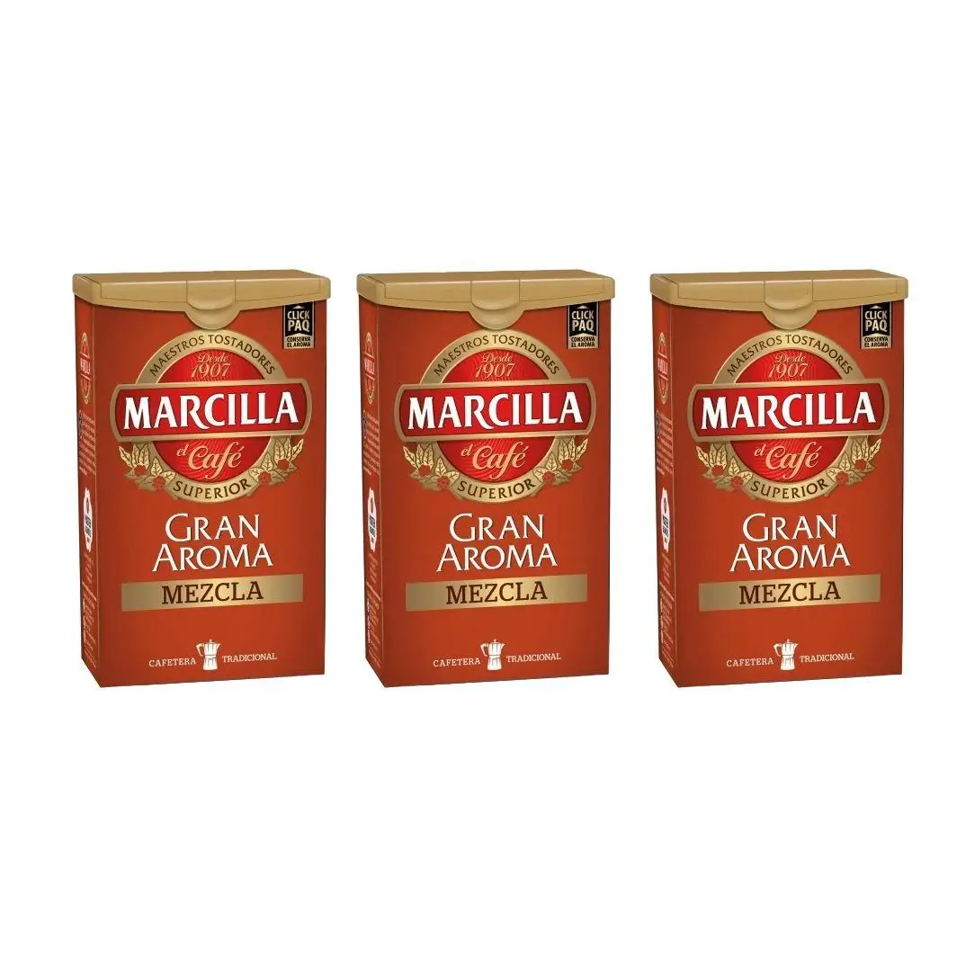 Café Marcilla Gran aroma mezcla Pack de 3 x 250 g