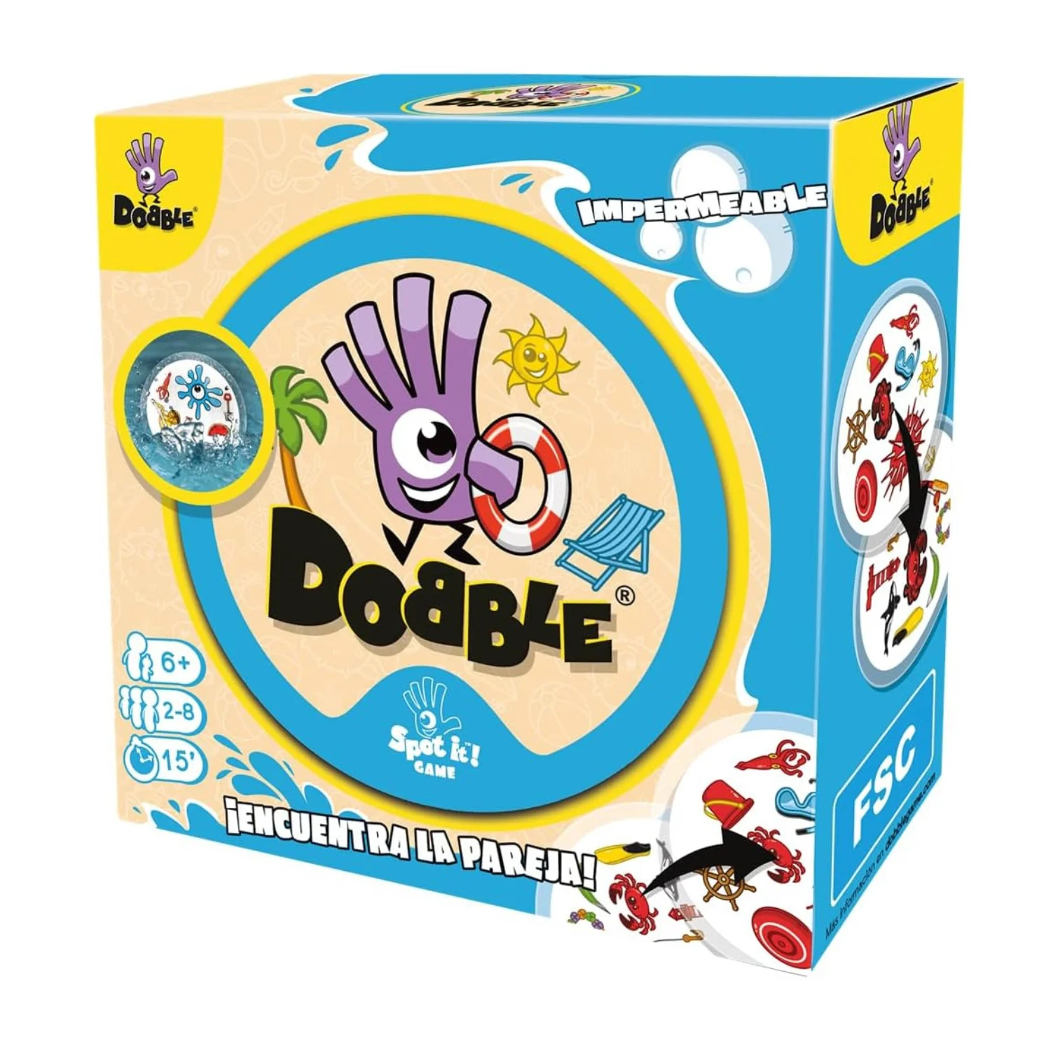 Asmodee Dobble Impermeable Juego De Mesa - Imagen 5