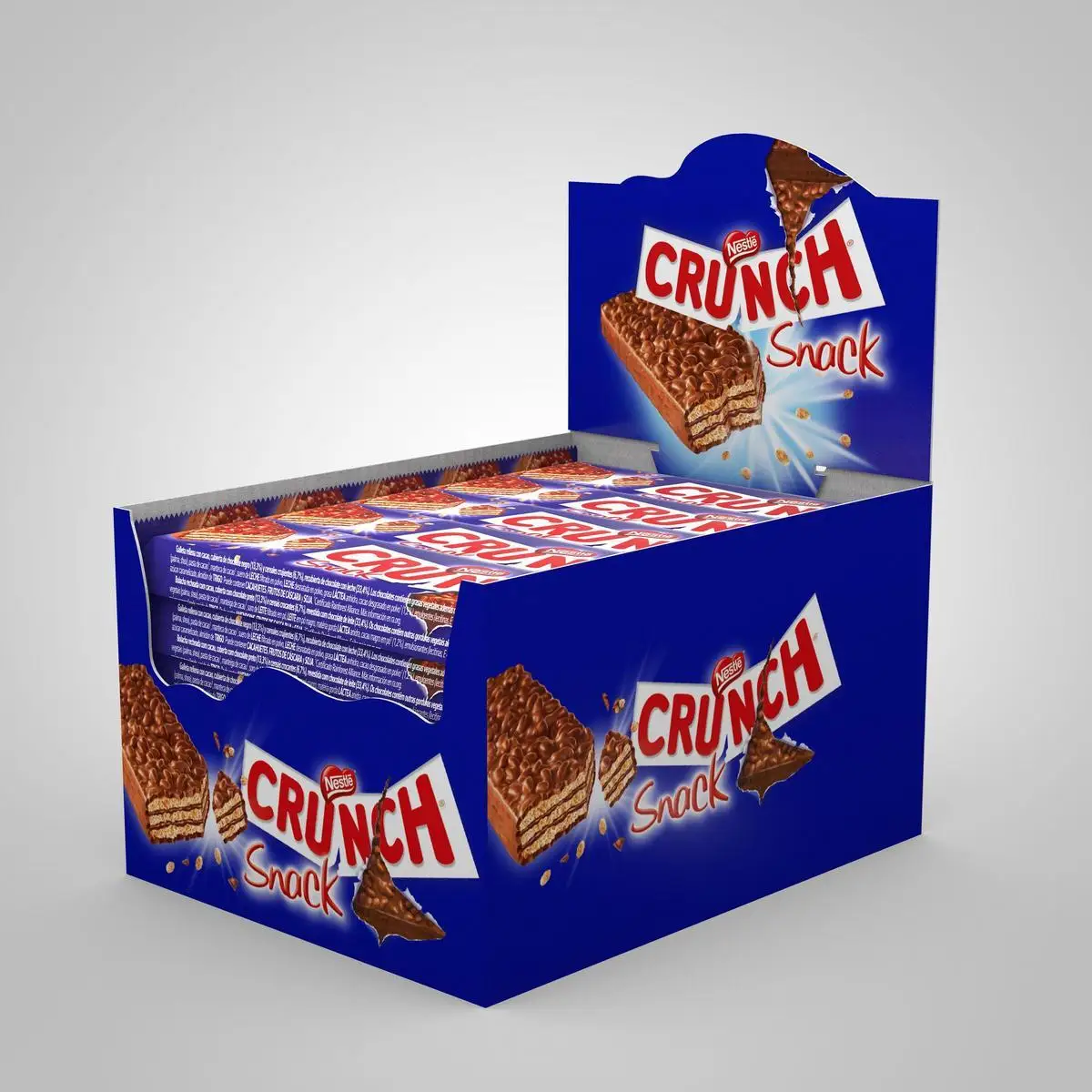 NESTLE CRUNCH milk chocolate bars and biscuit box 30 PCs 30g