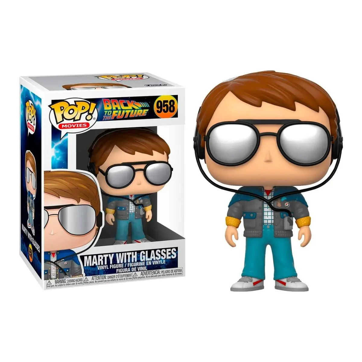 FUNKO POP! REGRESO AL FUTURO - MARTY CON GAFAS, 46912, Nº958, TIENDA CON LICENCIA OFICIAL