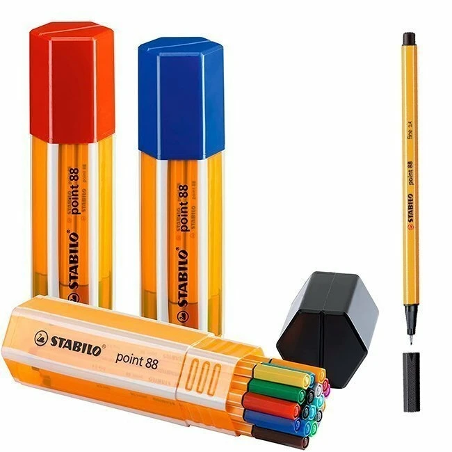 STABILO – ROTULADOR STABILO POINT 88 20 UNID. COLORES SURTIDOS CALIDAD GARANTIZADA
