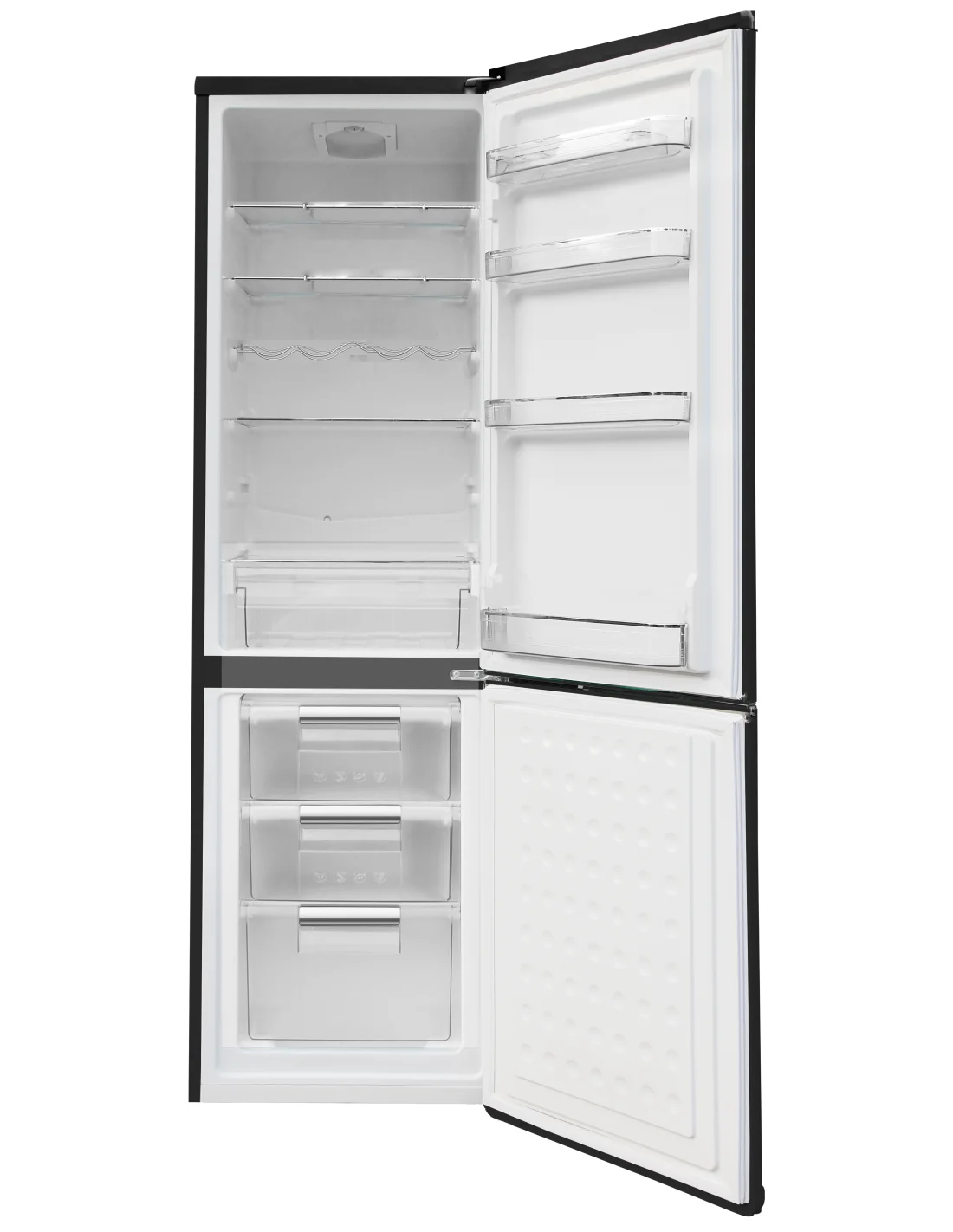 Alpha pegasus elite pro-55 combi refrigerator, 182x55cm, black glass, cyclic, *high range*