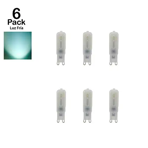 Tecnolux Euro Bombilla LED G9 5W 420lm 6400K Luz Fría (Pack de 6)