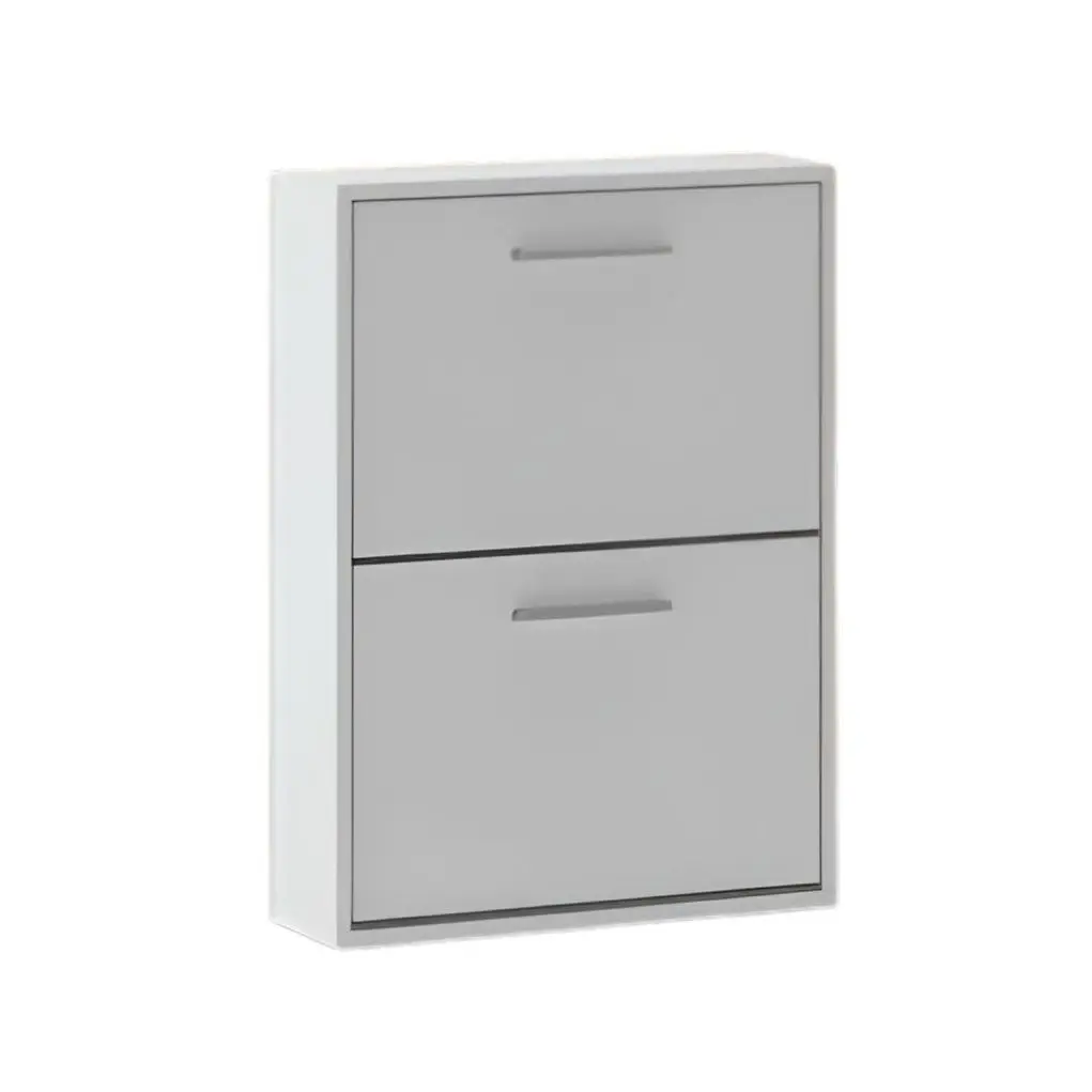 Zapatero modelo Aura de 2 puertas abatibles de color blanco