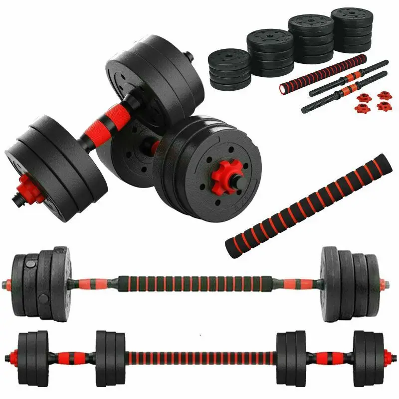 Allinlife 6 in 1 adjustable dumbbell set, 10kg, 15kg, 20kg, 30kg, 40kg, 50kg, exercise equipment, sports supplies to build, lose weight, complete body workout without leaving home (get gift gloves)