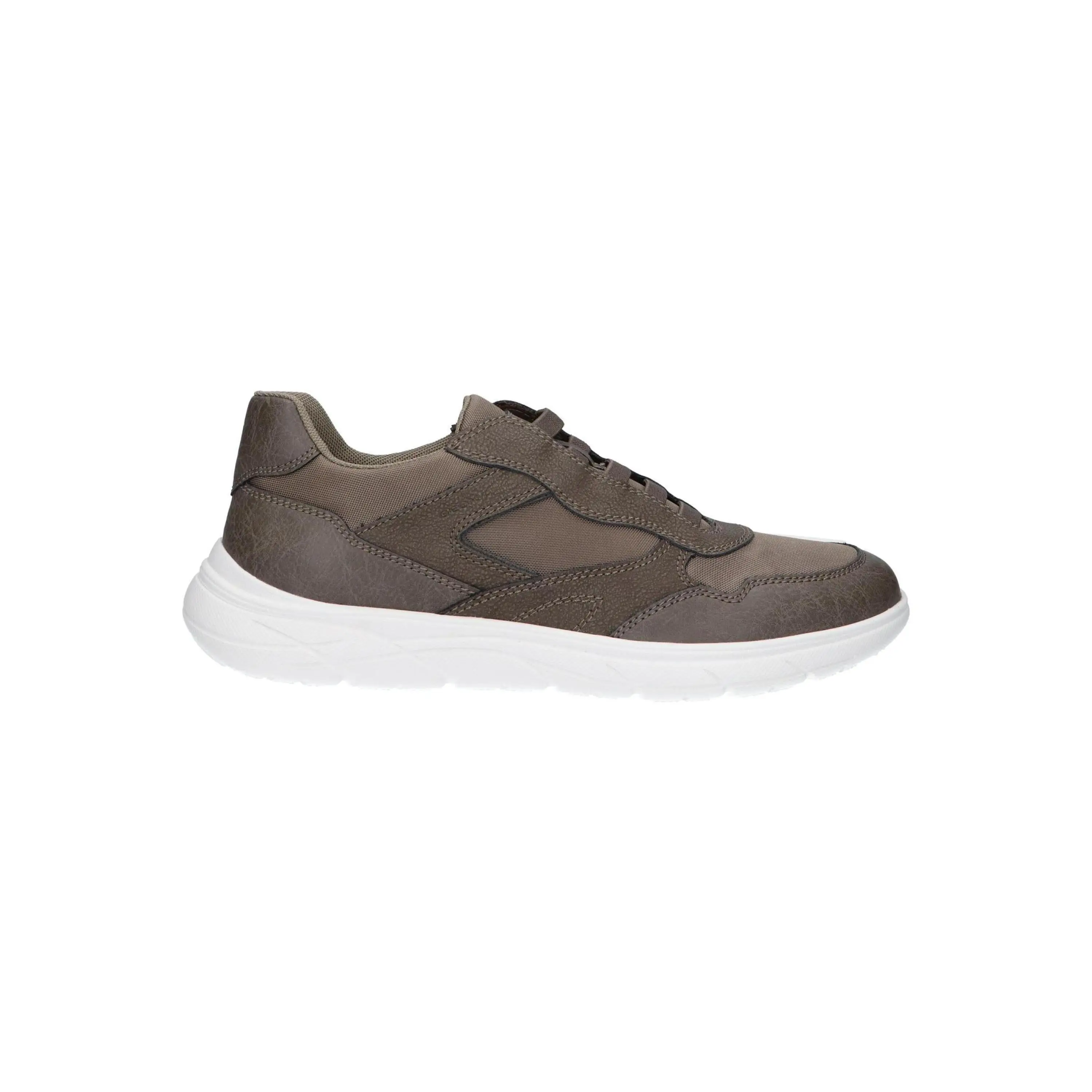 Geox Men's Casual Sneakers in Gray, Breathable Synthetic Leather, Textile