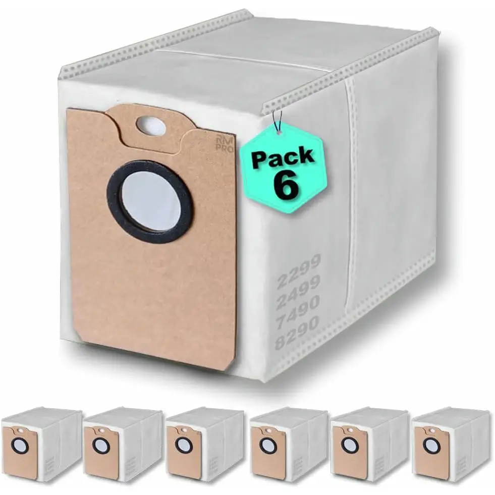 6 Bolsas de Recambio Conga 2299/2499/7490/8290. Compatible con Aspirador Conga 2299, Conga 2499, Conga 7490, Conga 8290. (No Compatible con Modelo 7490 Ultimate Home Genesis) Pack de 6 – RM Pro®