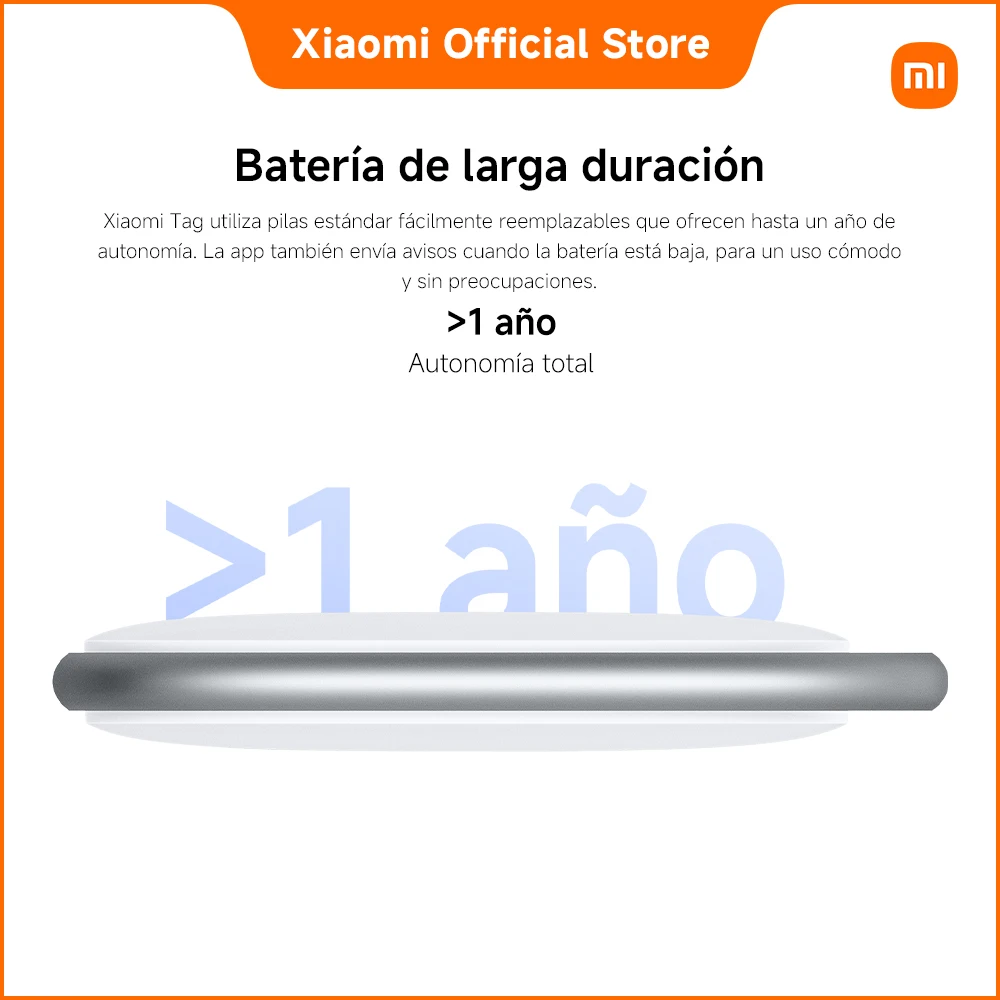 Oficial | Xiaomi Tag, Compatible con Apple Find My y Google Android Find Hub, Encuentra tus objetos de forma remota, Notificaciones de protección de la privacidad, Diseño ligero de 10 g con resistencia al polvo y al agua IP67 7