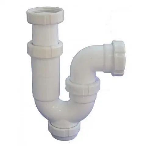 Sifón PVC Curvo Extensible T-31 c/racord 1 1/2 TECNOAGUA 50059