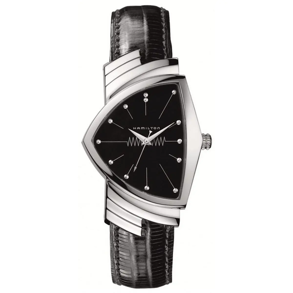 Hamilton VENTURA SS BLACK DIAL - BLACK LEATHER STRAP men's watch