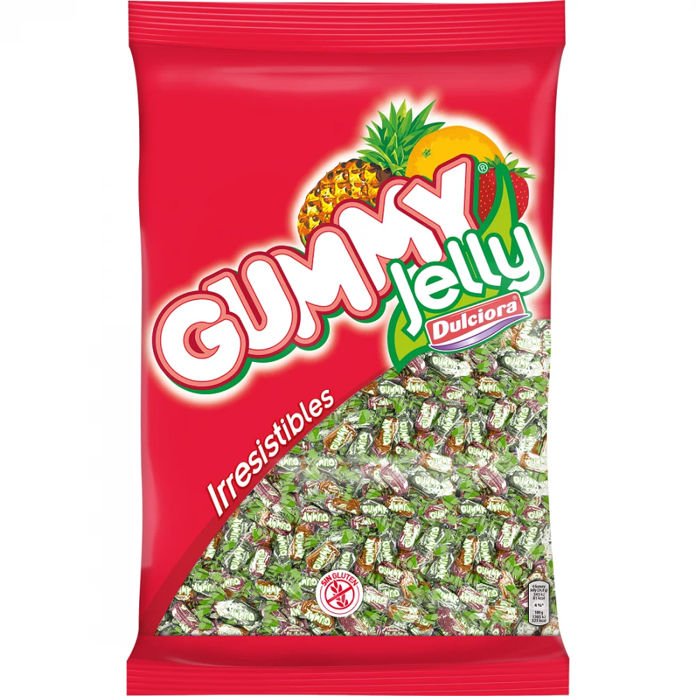 Gummy Jelly Dulciora Bolsa 2 kg - Caramelo Masticable Sabor a Frutas Gummy Jelly