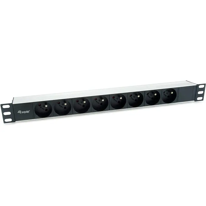 Equip Regleta 8 Tomas para Rack 19 - Distribuye Electricidad Limpia