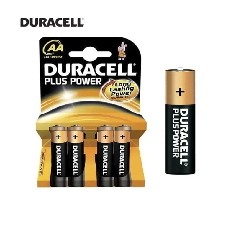 Battery alkalina Duracell plus power aa - lr06 1.5v blister 4 pc ø 14.5x50.5mm