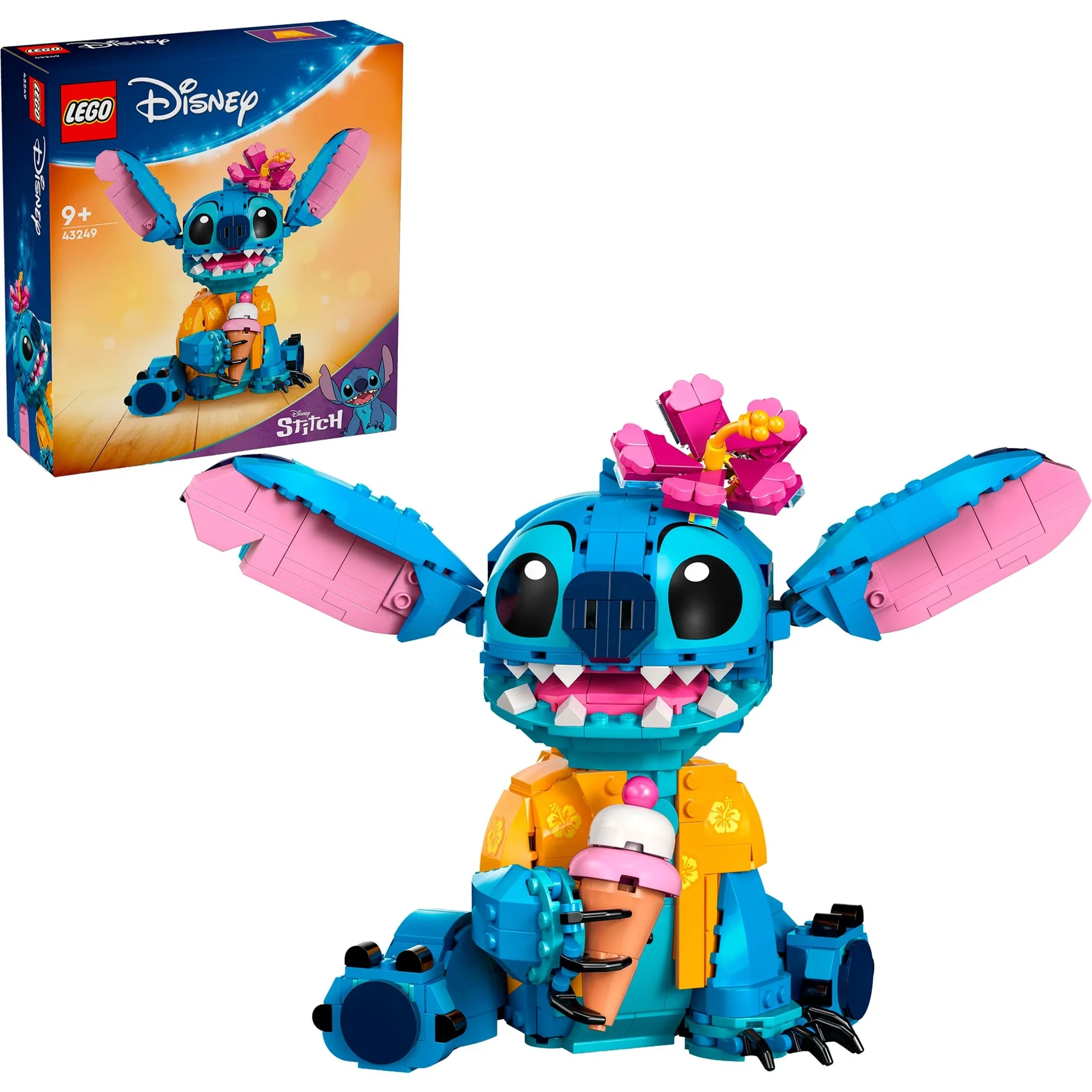 LEGO 43249 Disney  Stitch,Juguete de Construcción para Niños de 9 Años o Más
