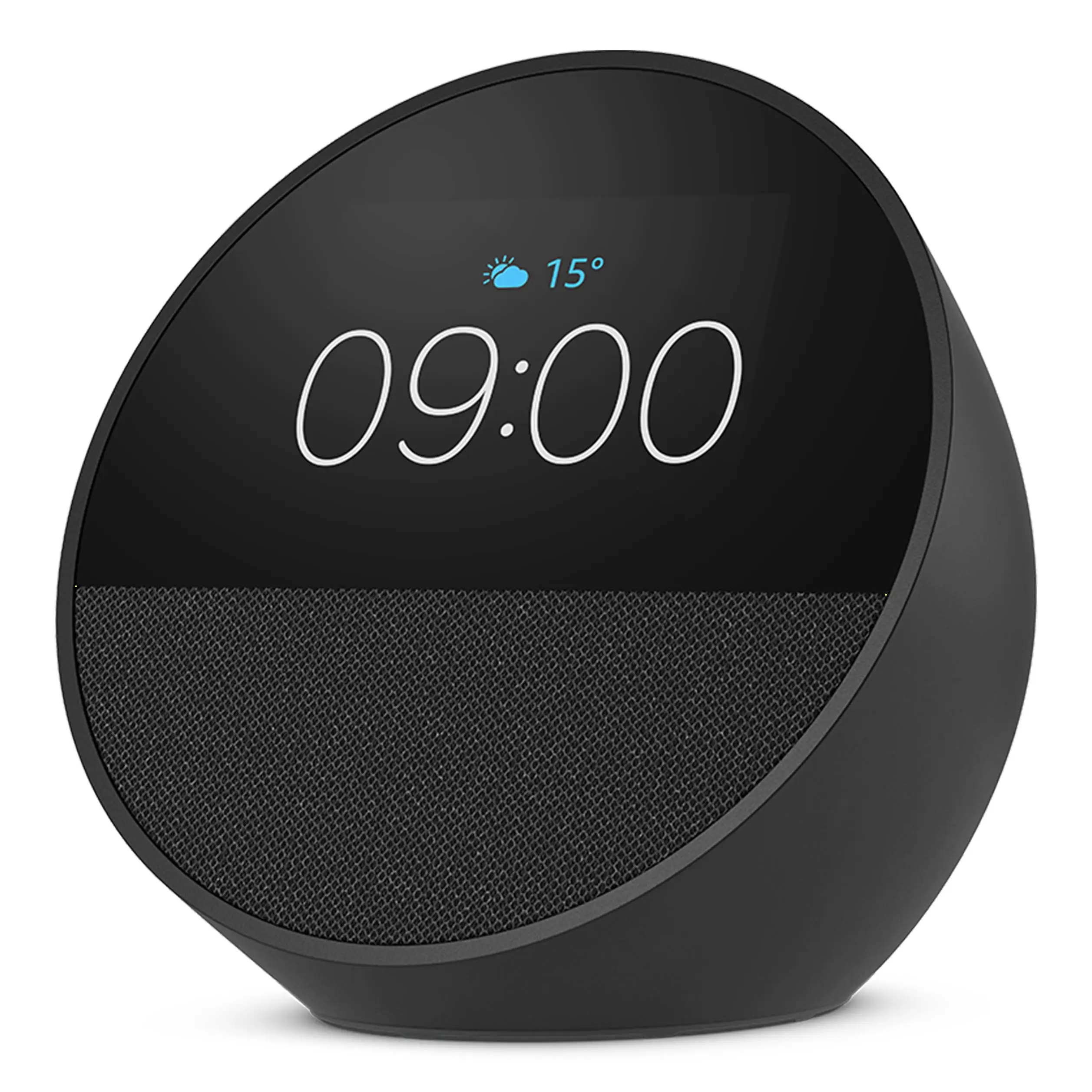 Nuevo Amazon Echo Spot (modelo 2024) | Despertador inteligente con sonido de calidad y Alexa | Negro