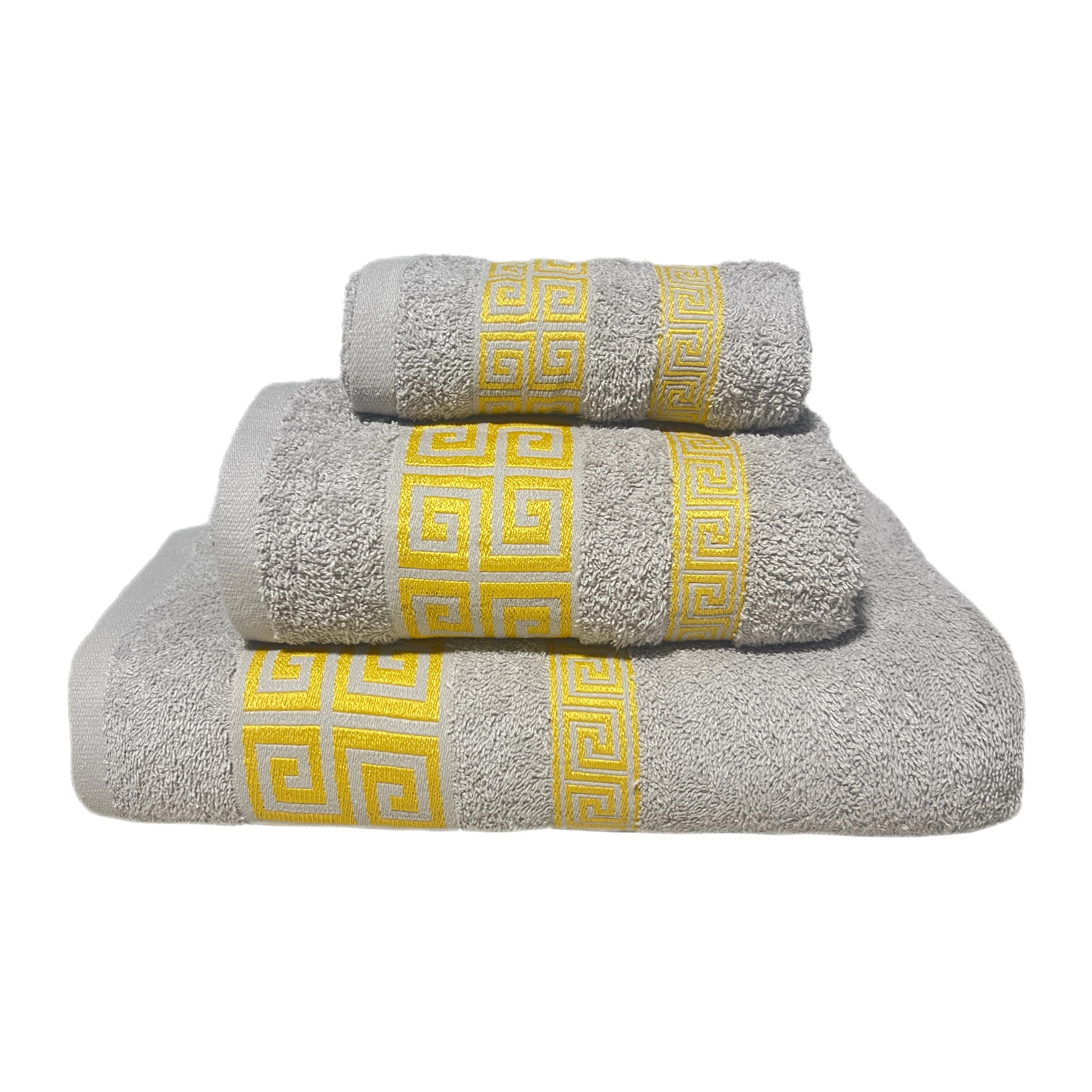 Ilovesome-Set of bath towels 100% cotton 450G - Set of 3 pieces in varied colors, including a toiletry towel (30x50cm), A washbasin towel (50x100cm) and a sheet towel (100x150cm)