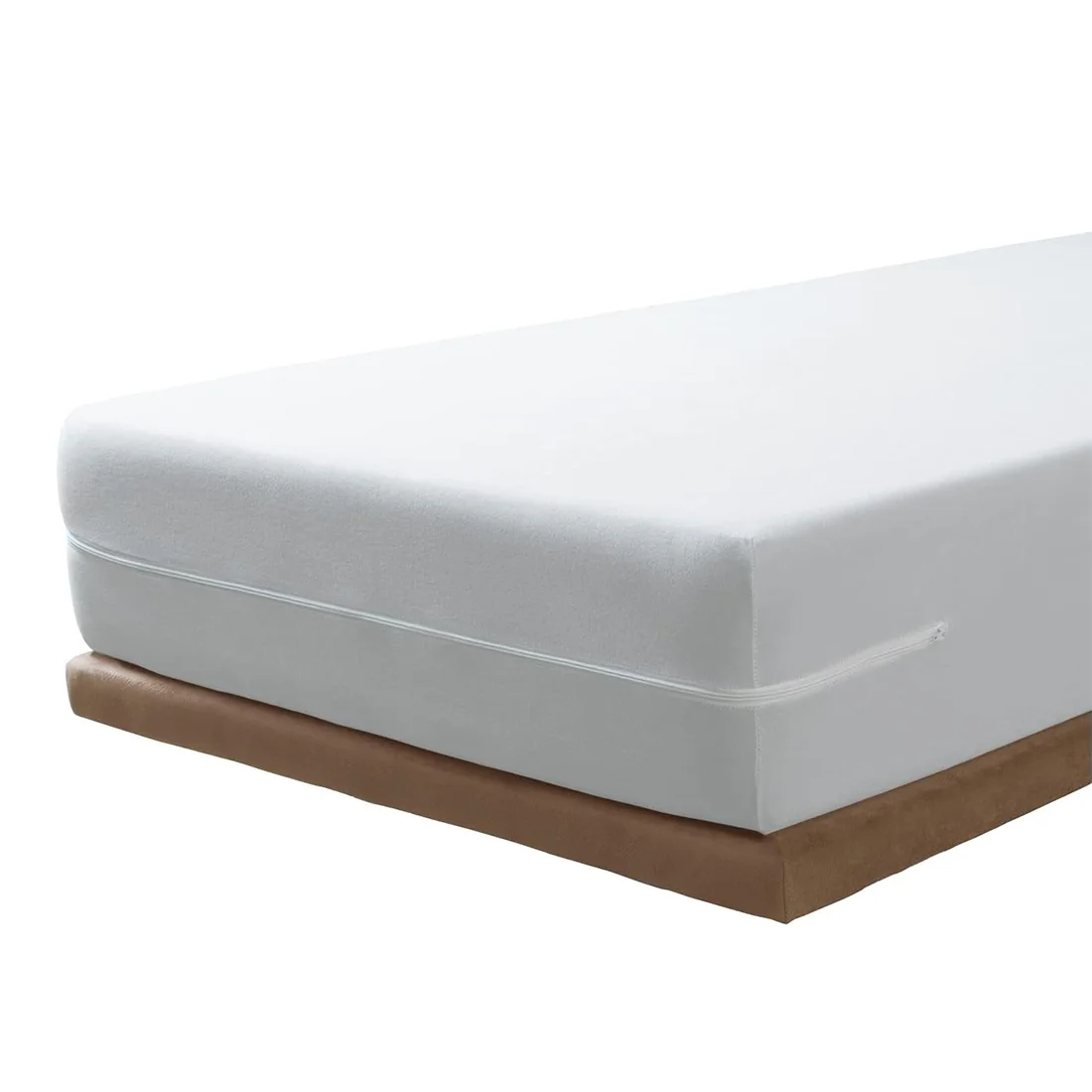 HOMESOL®  Funda de colchón rizo, Elástica, Transpirable, Tratamiento antialérgico con Cremallera. Ideal para Todas Las Alturas.