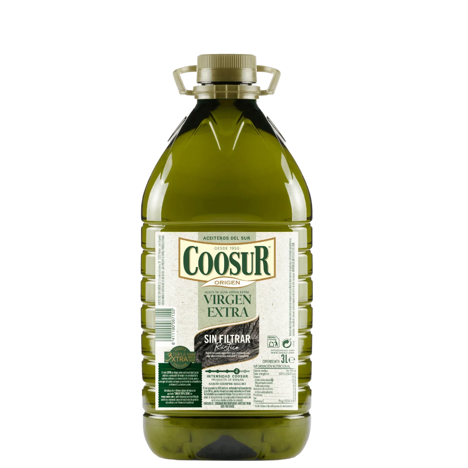 Coosur Aceite de Oliva Virgen Extra sin filtrar 3L