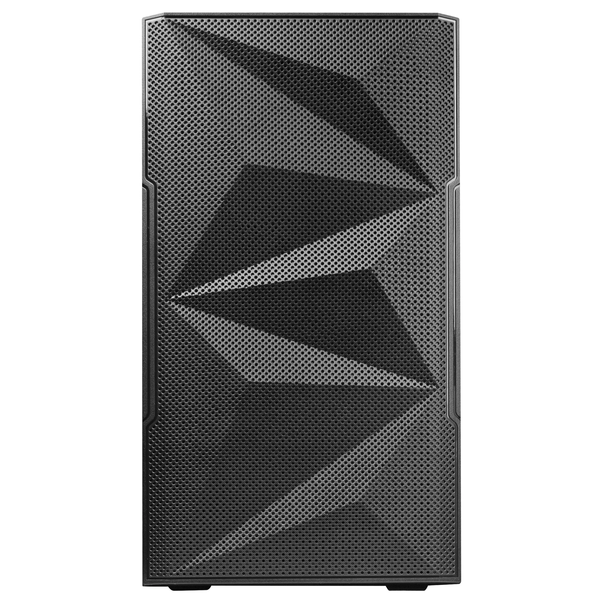 Mars Gaming MC-1500 MicroATX Compact Box Tempered Glass Side Window Full Front Design-Mesh Geometric 1x Ultra-Silent 120mm FDB Fan Black