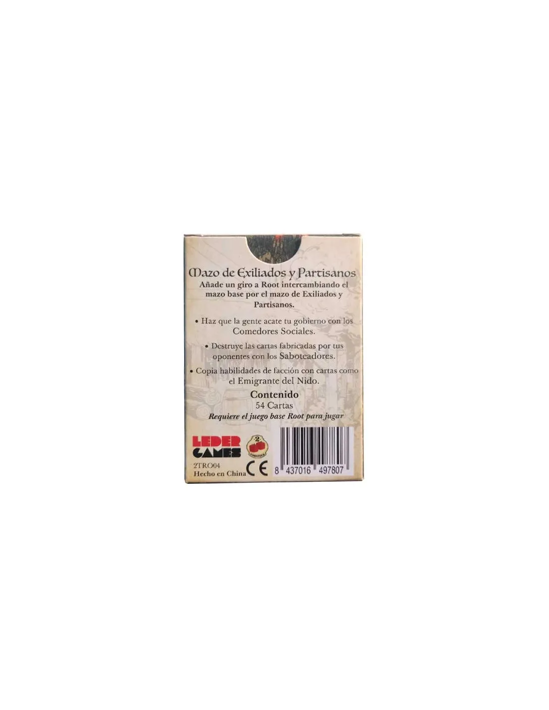 2tomatoes Games | Root: Pack letters from exiles and partisans | Strategic expansion | New cards, mechanics and possibilities | Fantasy and animals | 2to 6 Juadores
