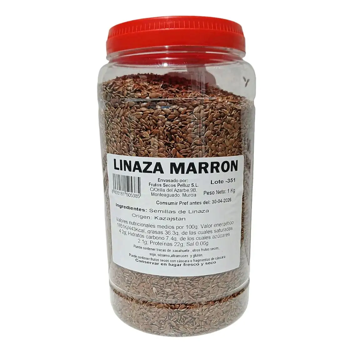 Brown linseed 1Kg-brown linen-Natural supplement for a healthy life-Pelluz brand