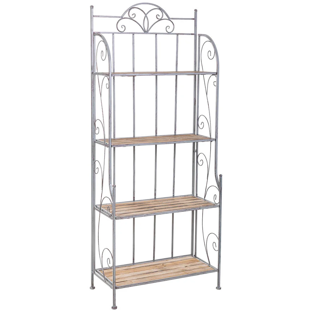 Wonderlust Deco - Estanteria expositor beige, 73x36x176h cm Gris 73x36x176h cm