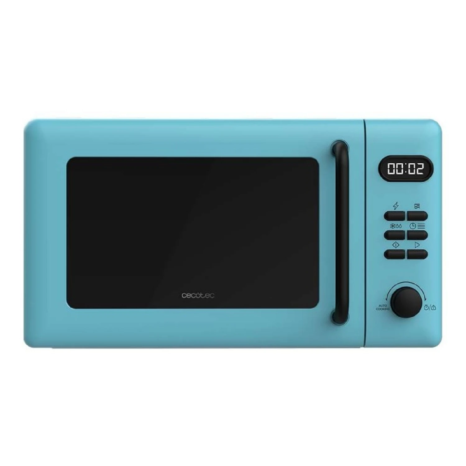 Cecotec Microondas Digital con Grill de 20L Proclean 5110 Blue. 700W en 6 Niveles y Grilll de 800W, Modo Descongelación