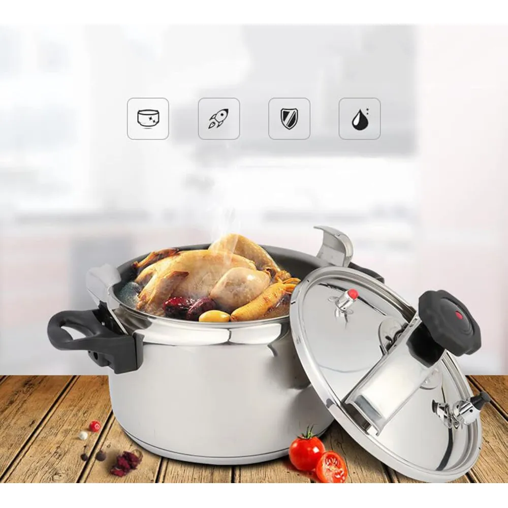 COSHAUS 3 Litre Stainless Steel express Pressure Cooker gas Fire Hob with Easy Lock Lid (3 Liters)