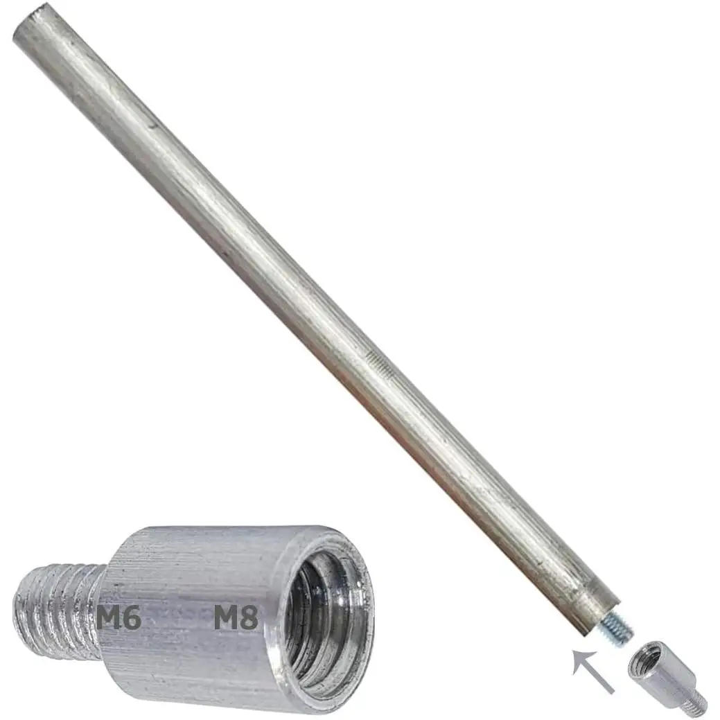 Ánodo de Magnesio 22x350mm para Termo Eléctrico GOLDMAN SERVICE | Adaptador M8 a M6
