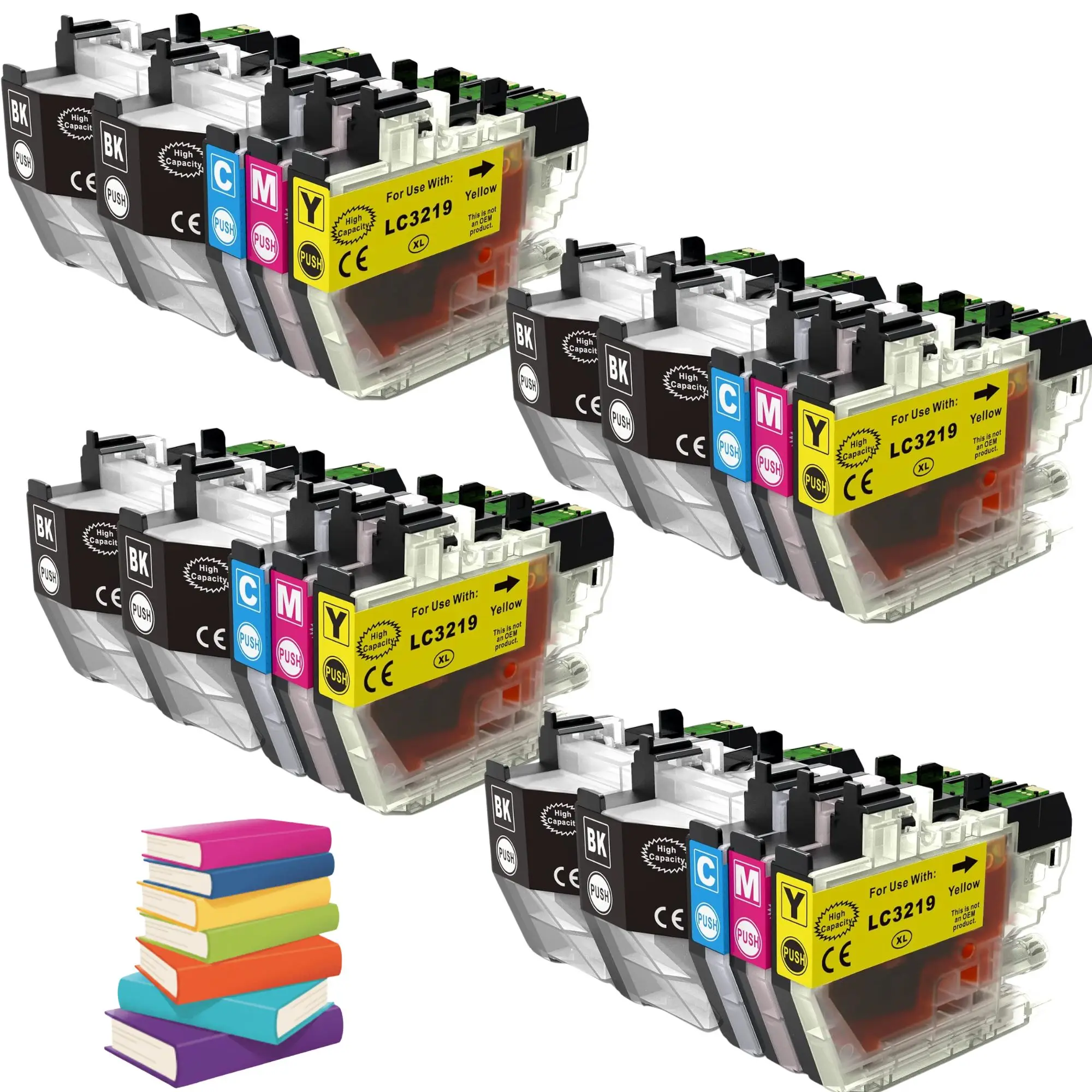 pack 20 Tintas compatibles para Brother LC3219/LC3217 MFC J5330DW J5335DW J5730DW J5930DW J6530DW (NEGRO - CIÁN - MAGENTA - AMARILLO)  MFCJ5330DW, MFCJ5730DW, MFCJ5930DW, MFCJ6530DW, MFCJ6930DW y