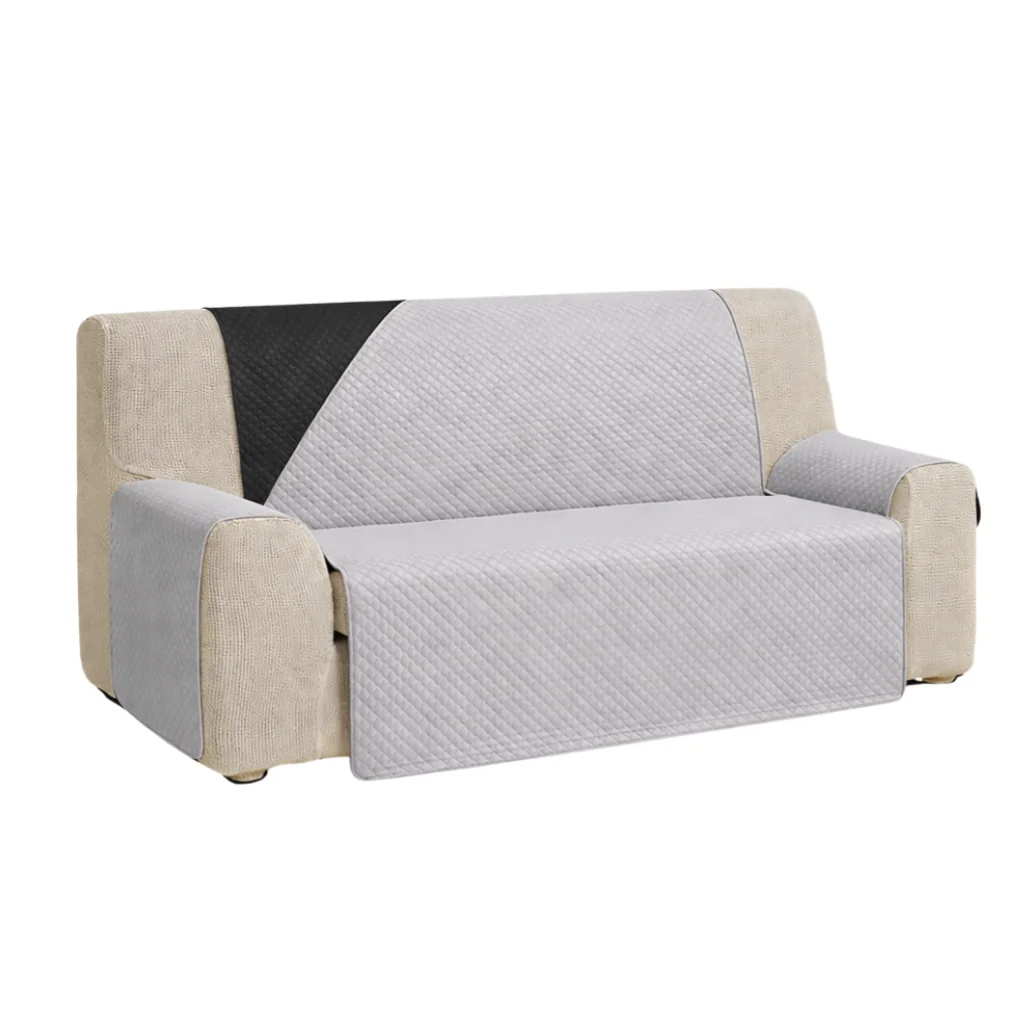 Funda Cubre Sofá Acolchada Reversible Rombo Bicolor Impermeable y Antimanchas para 1 a 4 Plazas