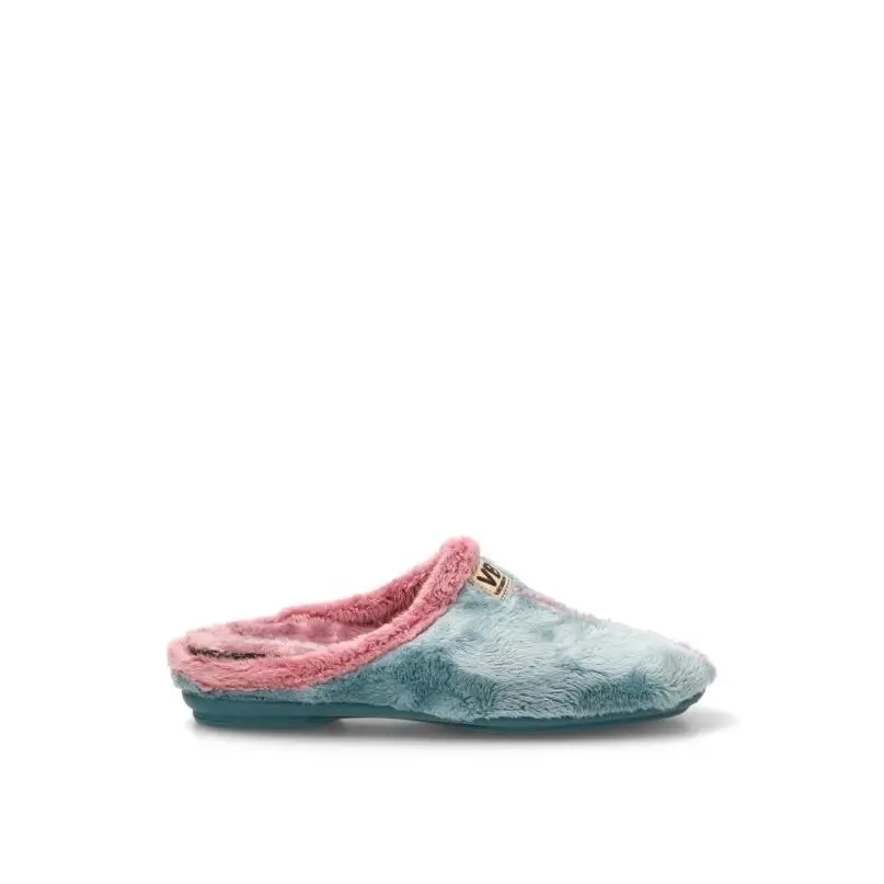 Zapatillas Casa Casa Punta Cerrada Vulca-bicha - Mujer - Suela Plana - Modelo 4311 - Color Turquesa