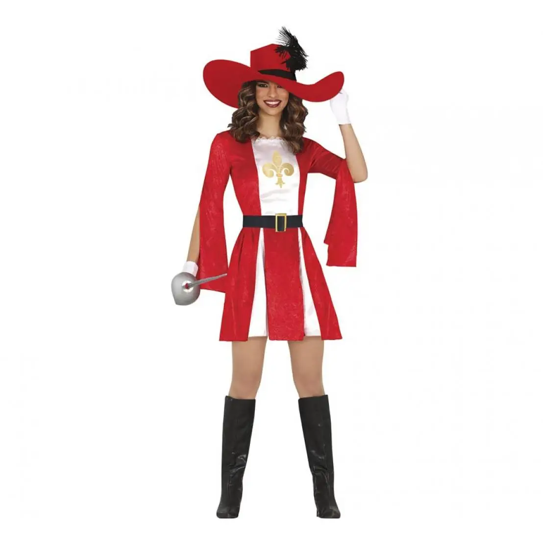 Women's red Musketeer costume