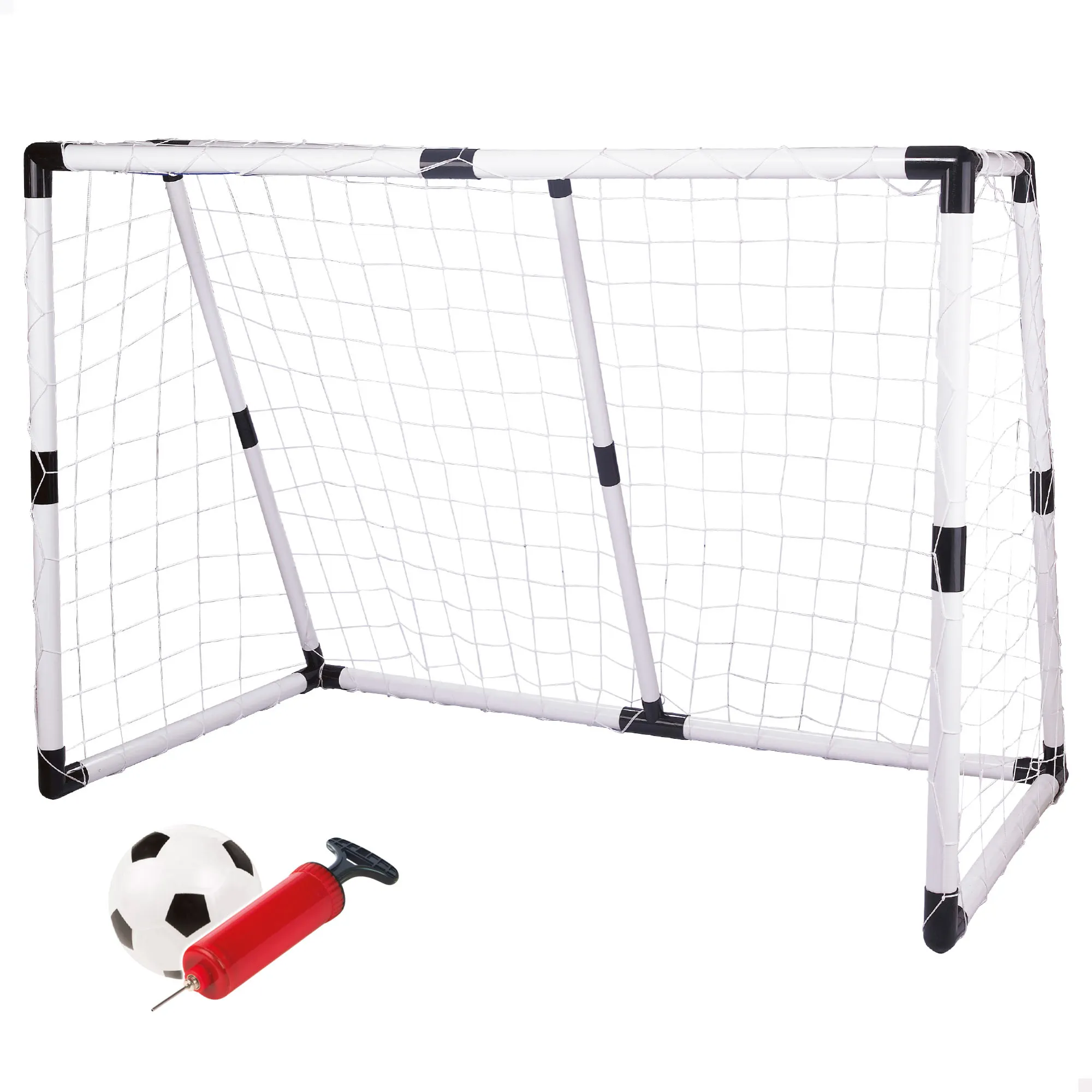 CB Sports Portería de fútbol para niños, 190x90x132 cm, Mini balón de fútbol, Incluye hinchador manual, Juegos para niños exterior, Juguete infantil niño, A partir de 3 años