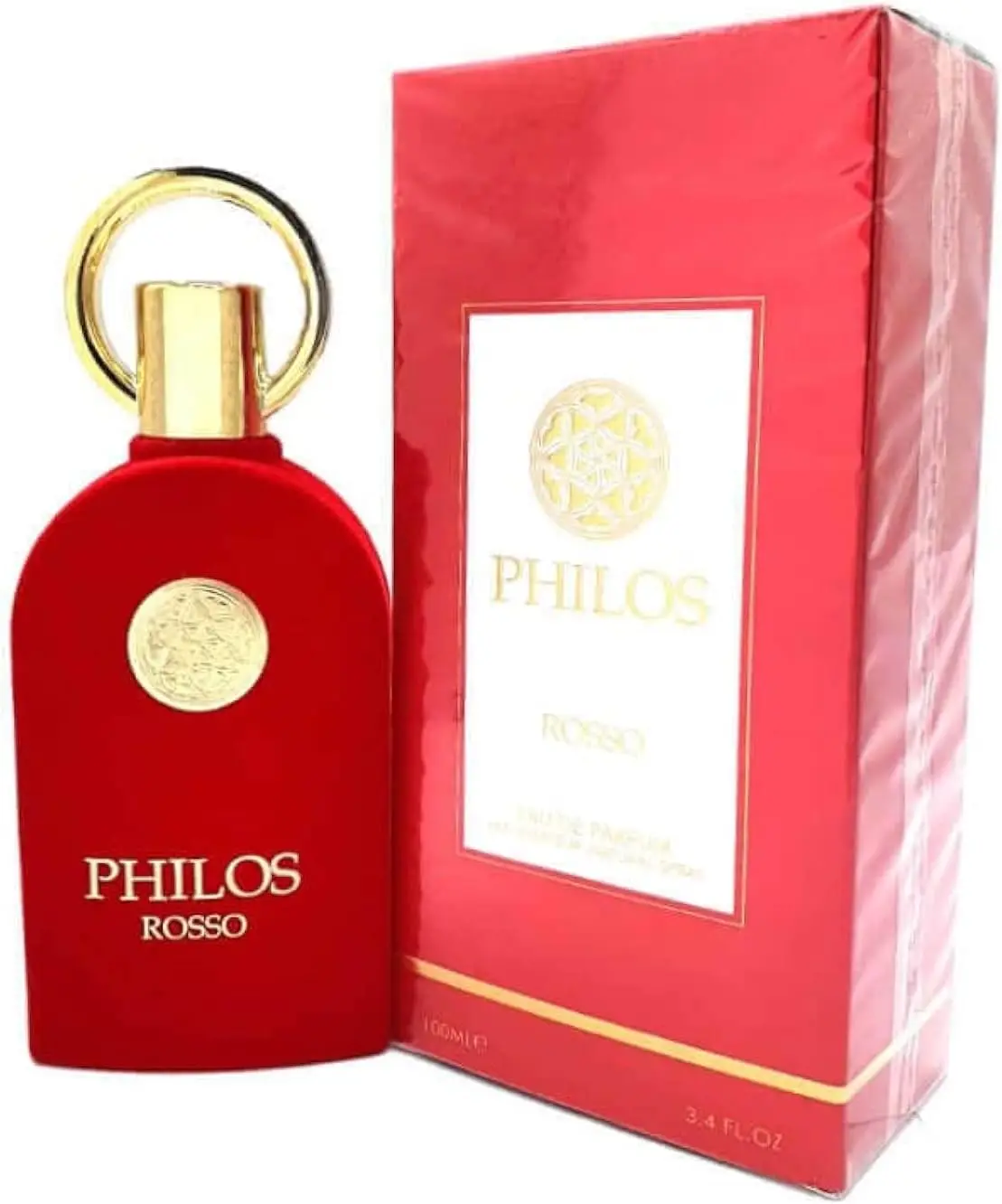 Maison Alhambra Philos Rosso Eau de Parfum 100ml for women-captivating fragrance with notes of pink and patchouli