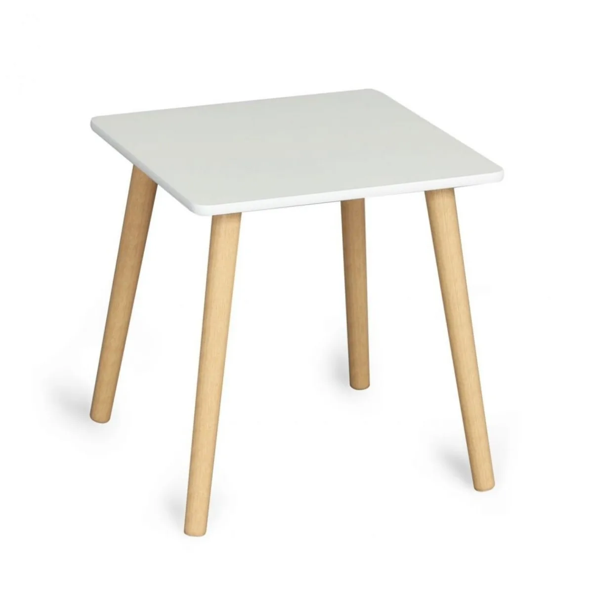 ZYLX SHOPPING - Mesa Auxiliar de Madera 40×40×40 cm con Acabado Mate – Mesita Cuadrada Moderna, Diseño Práctico y Funcional para Salón o Dormitorio